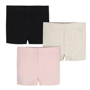 3-Pack Baby & Toddler Girls Sweet Florals Pull-On Bike Shorts