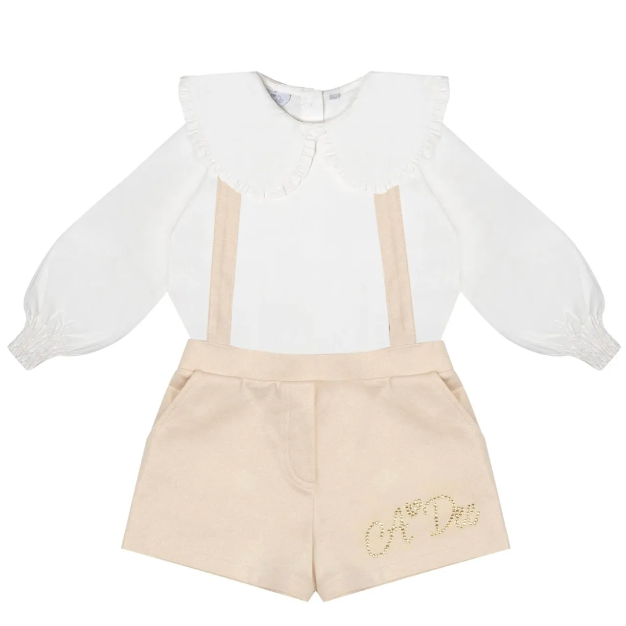ADee RUBY Snow White Shirt And Shorts Set W242506