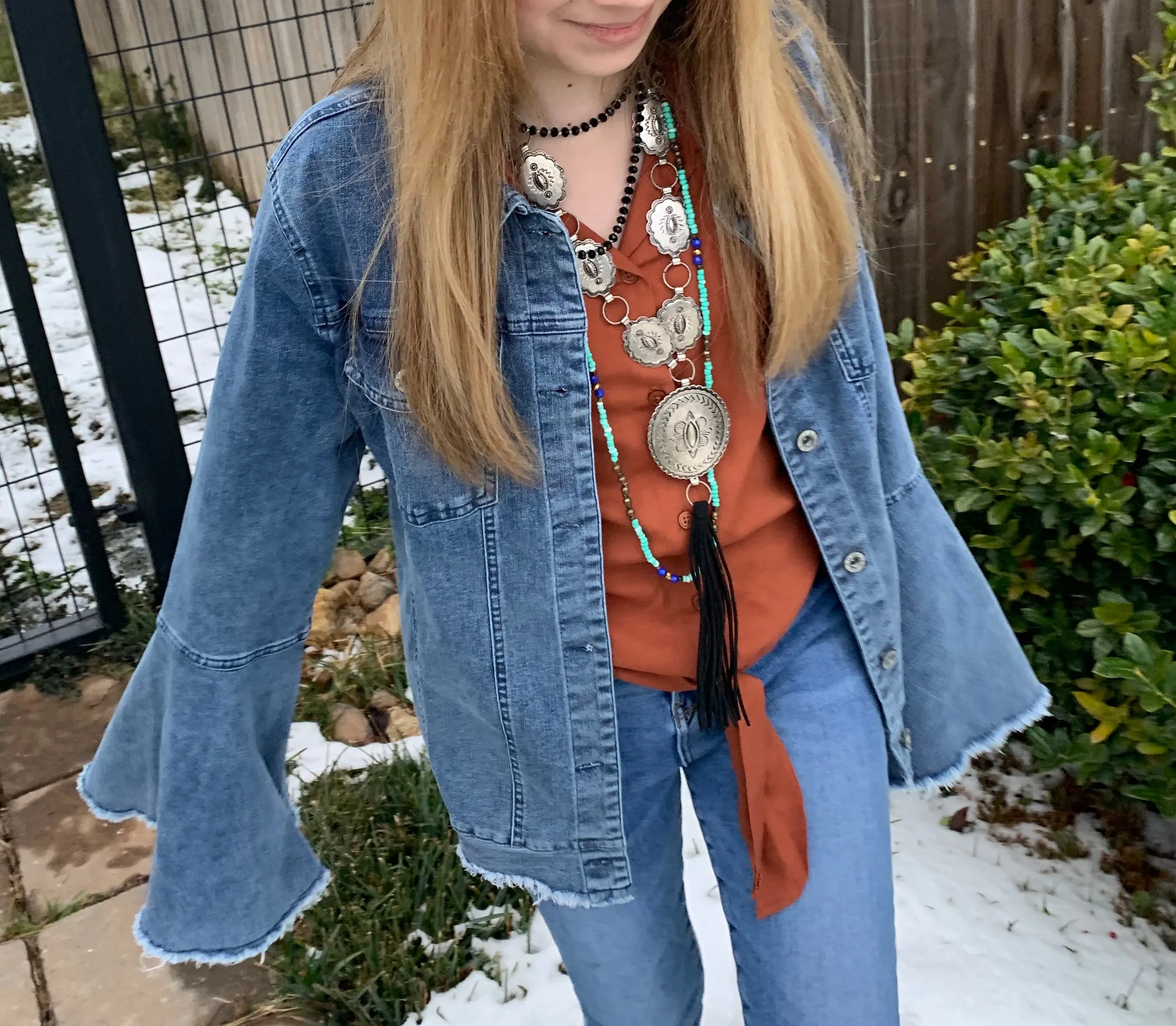 BELL SLEEVE DENIM JACKET