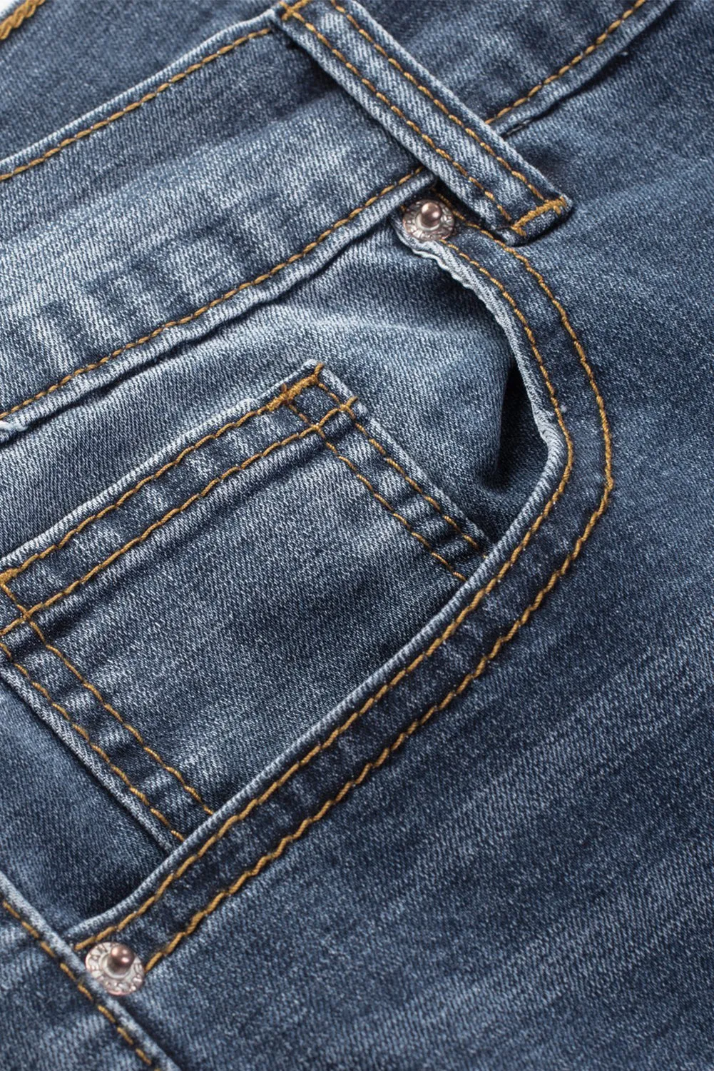 Blue Faith Over Fear Cross Print Distressed Men's Denim Shorts
