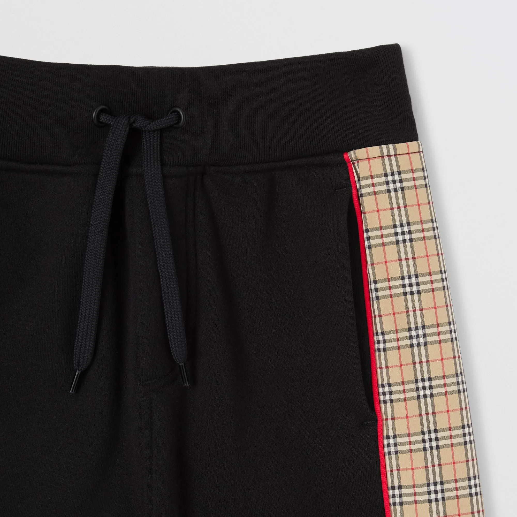 Burberry Boy Check Panel Cotton Shorts