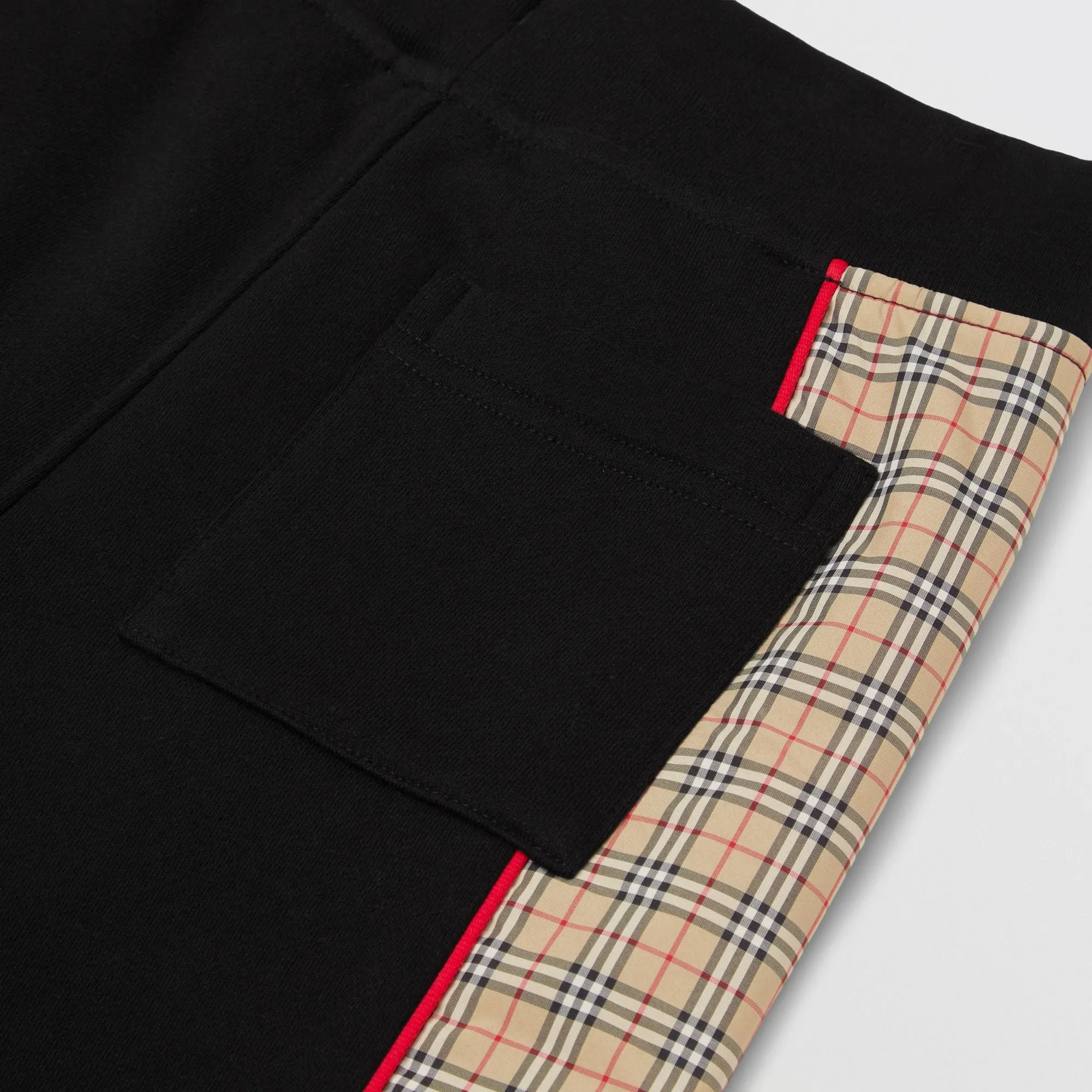 Burberry Boy Check Panel Cotton Shorts