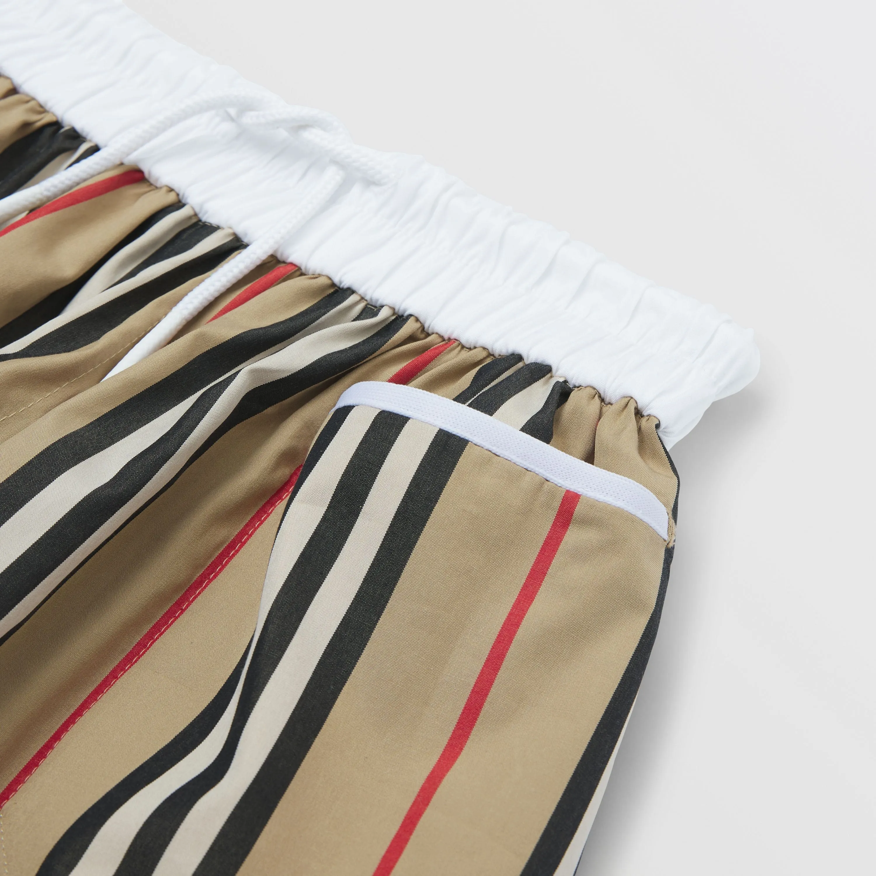 Burberry Girl Icon Stripe Cotton Poplin Shorts