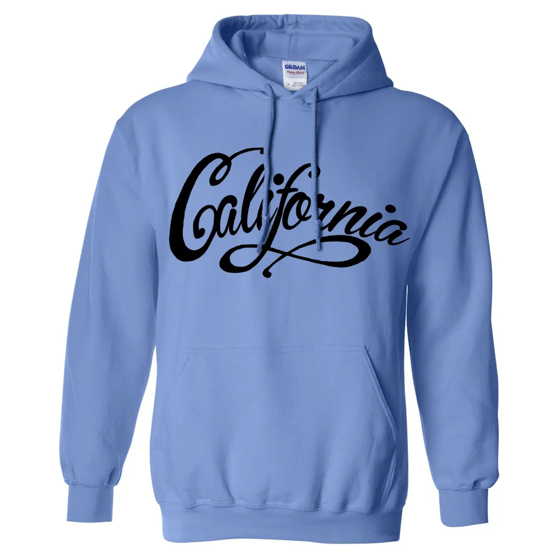 California Beach Script Black Print Sweatshirt Hoodie