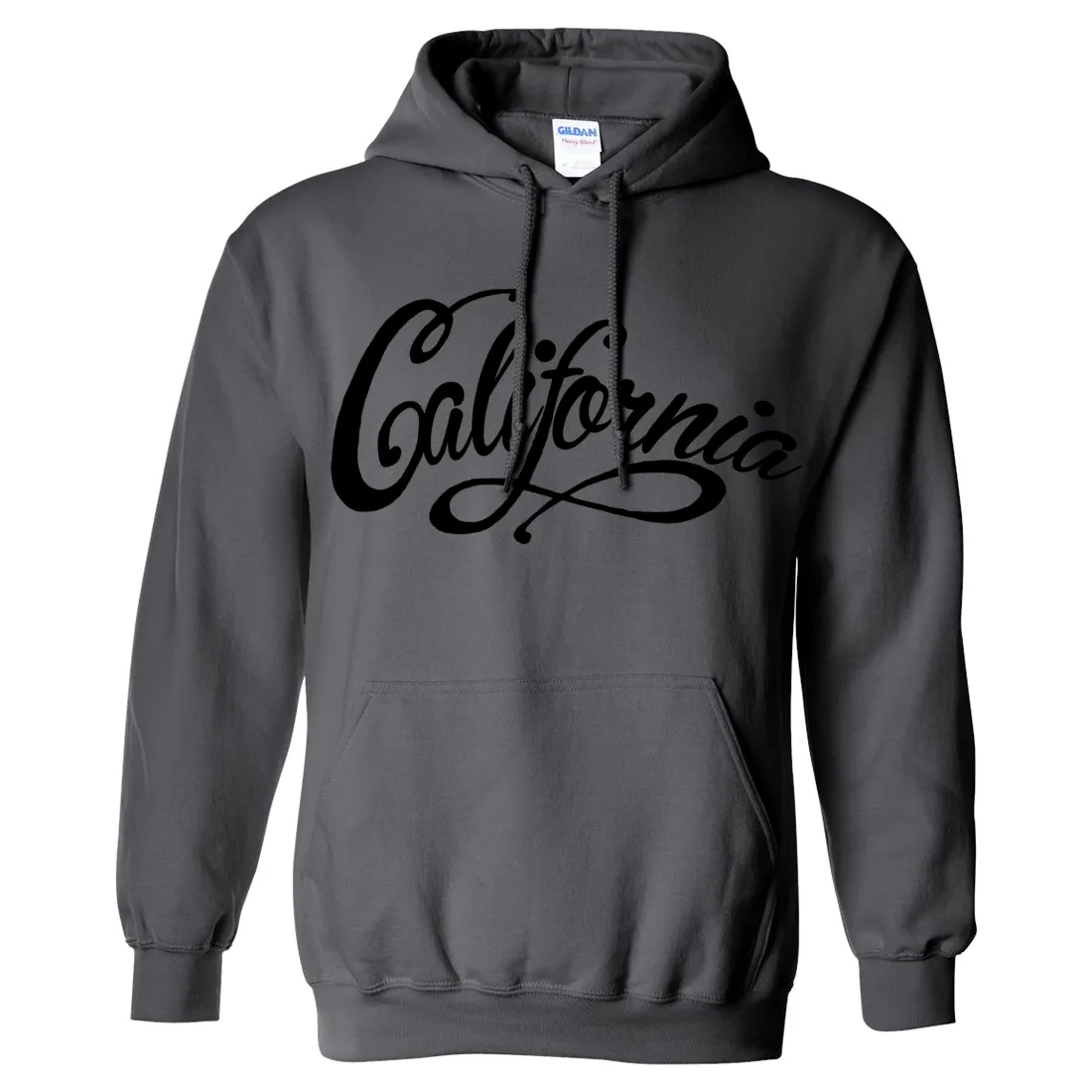 California Beach Script Black Print Sweatshirt Hoodie
