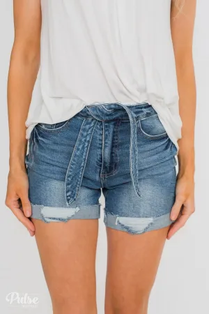 C'est Toi Front Tie Shorts- Jenny Wash