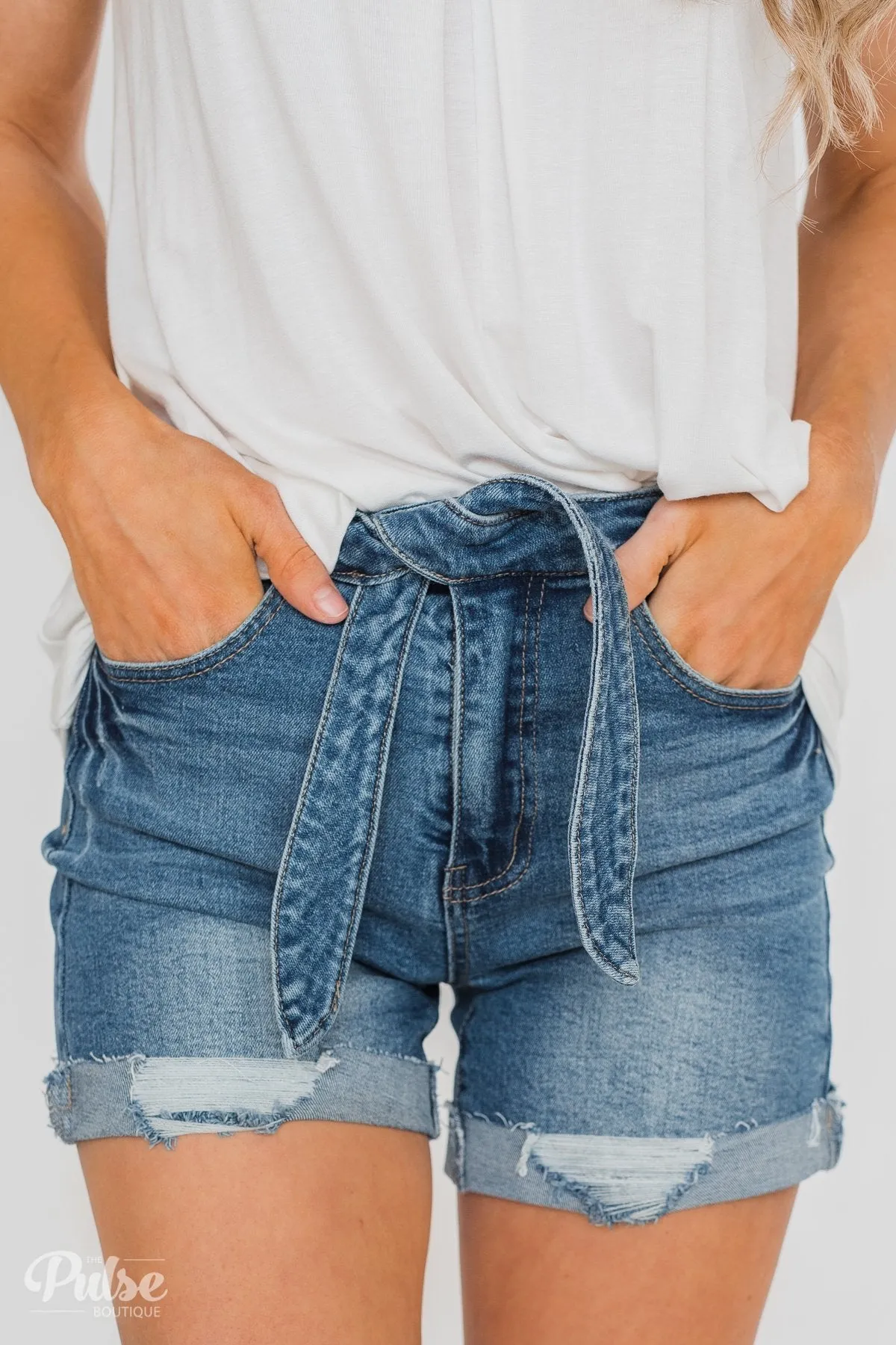 C'est Toi Front Tie Shorts- Jenny Wash