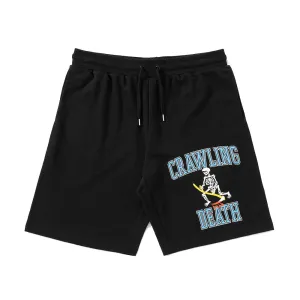 Crawling Death - College Reaper Fleece Shorts Black