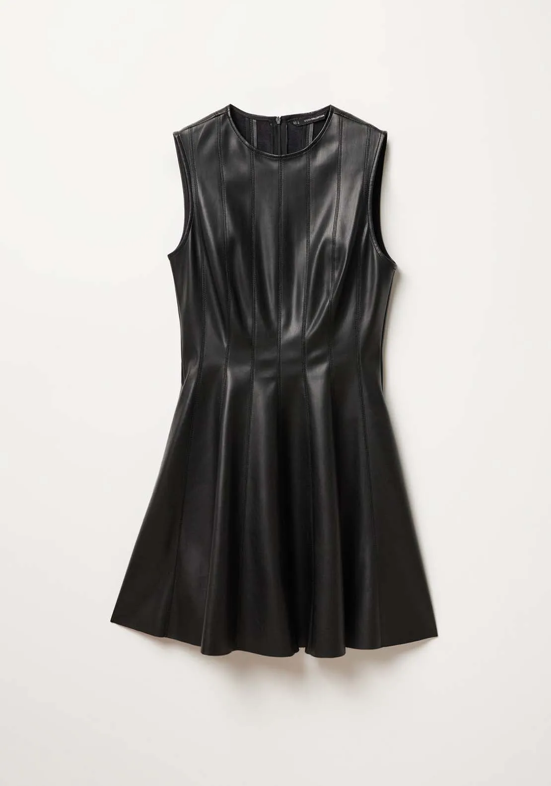 Dress With Mini Flared Skirt - Black