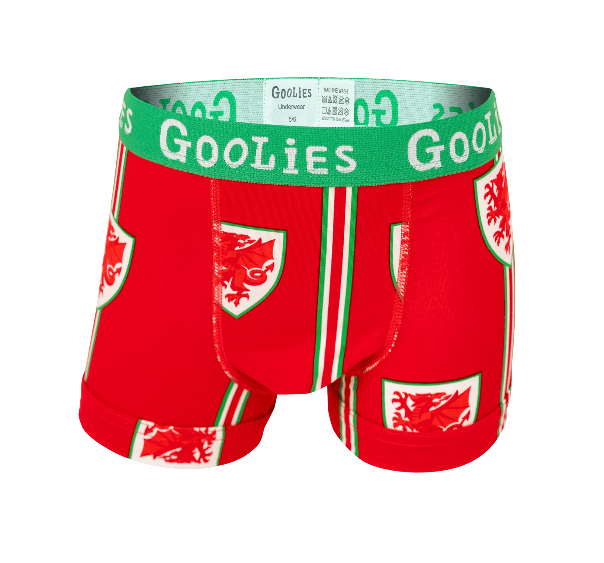 FA Wales Red & Green - Kids Boxer Shorts