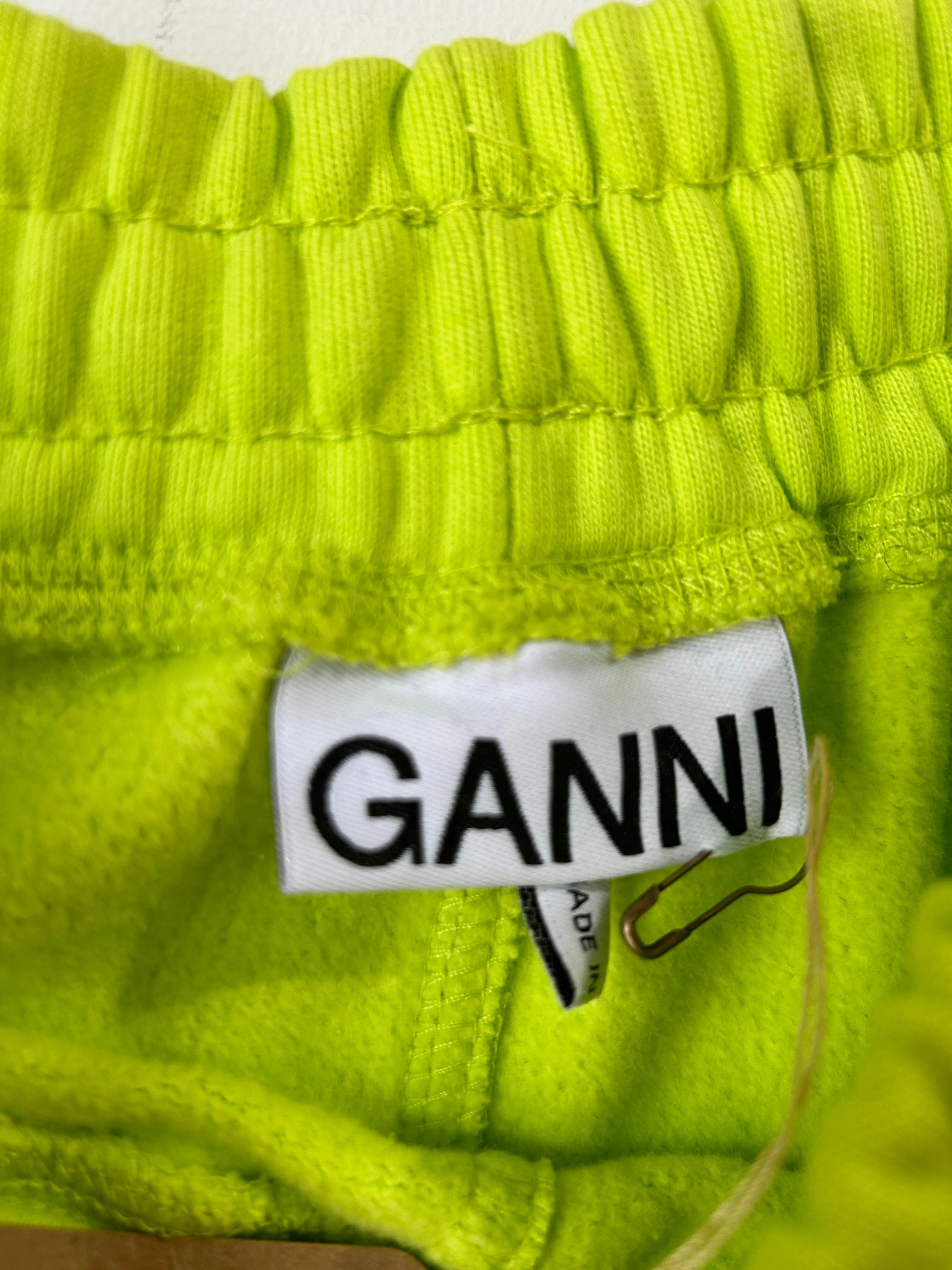 Ganni Neon Green Shorts