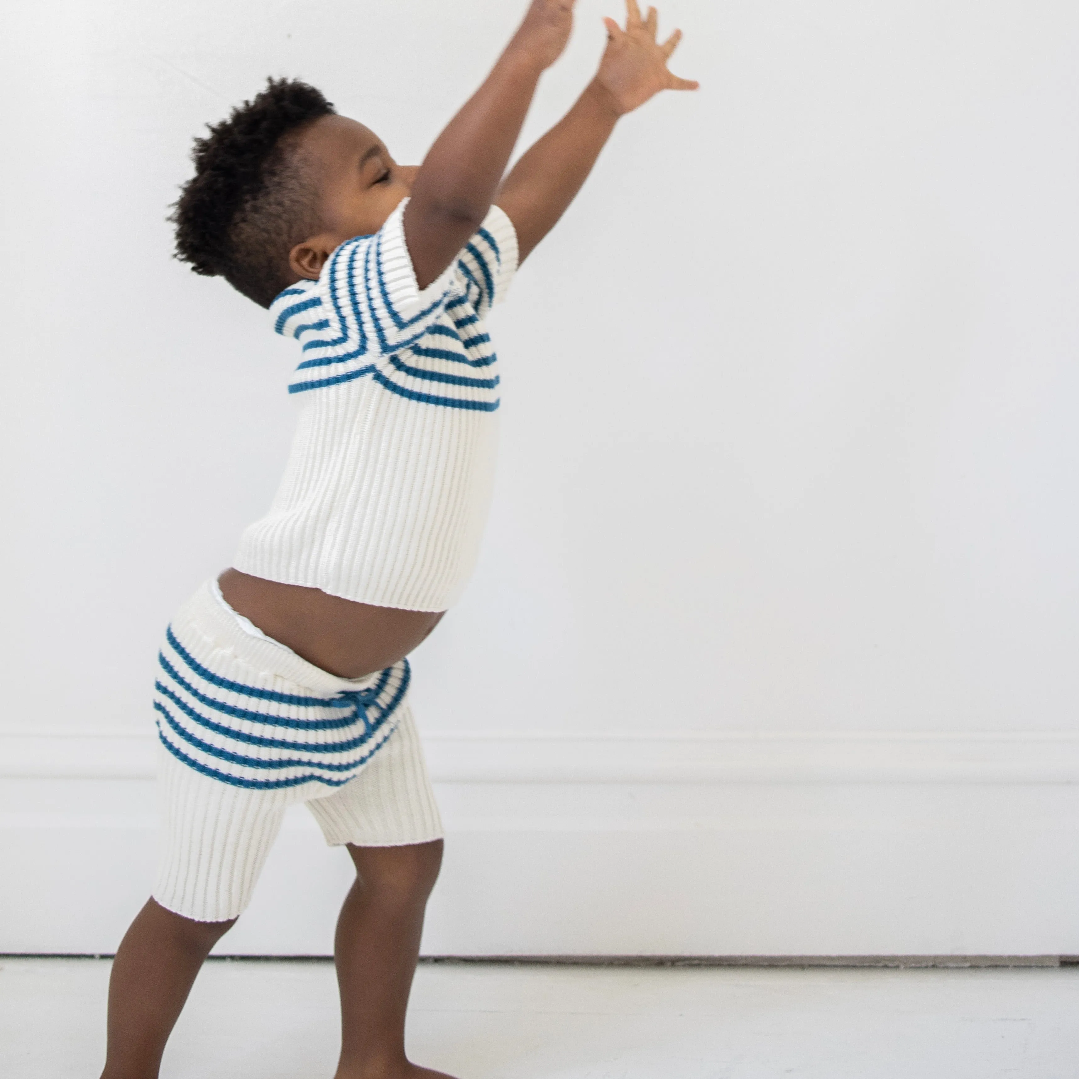 Heritage Knit Short - Ocean Stripes