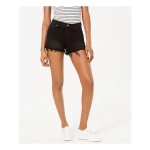 HUDSON Womens Black Distressed Shorts Juniors 28