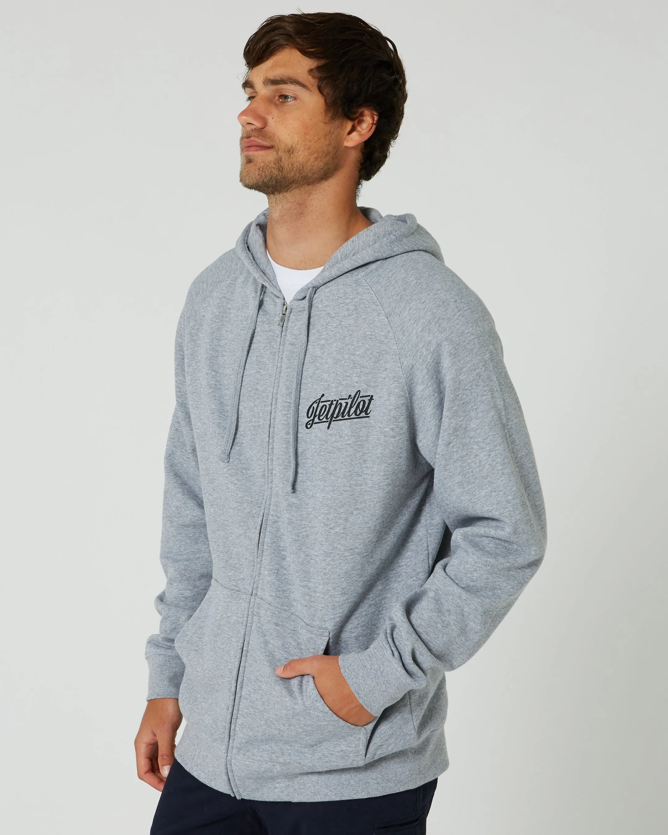 Jetpilot Friday Mens Zip-Up Hoodie - Heather