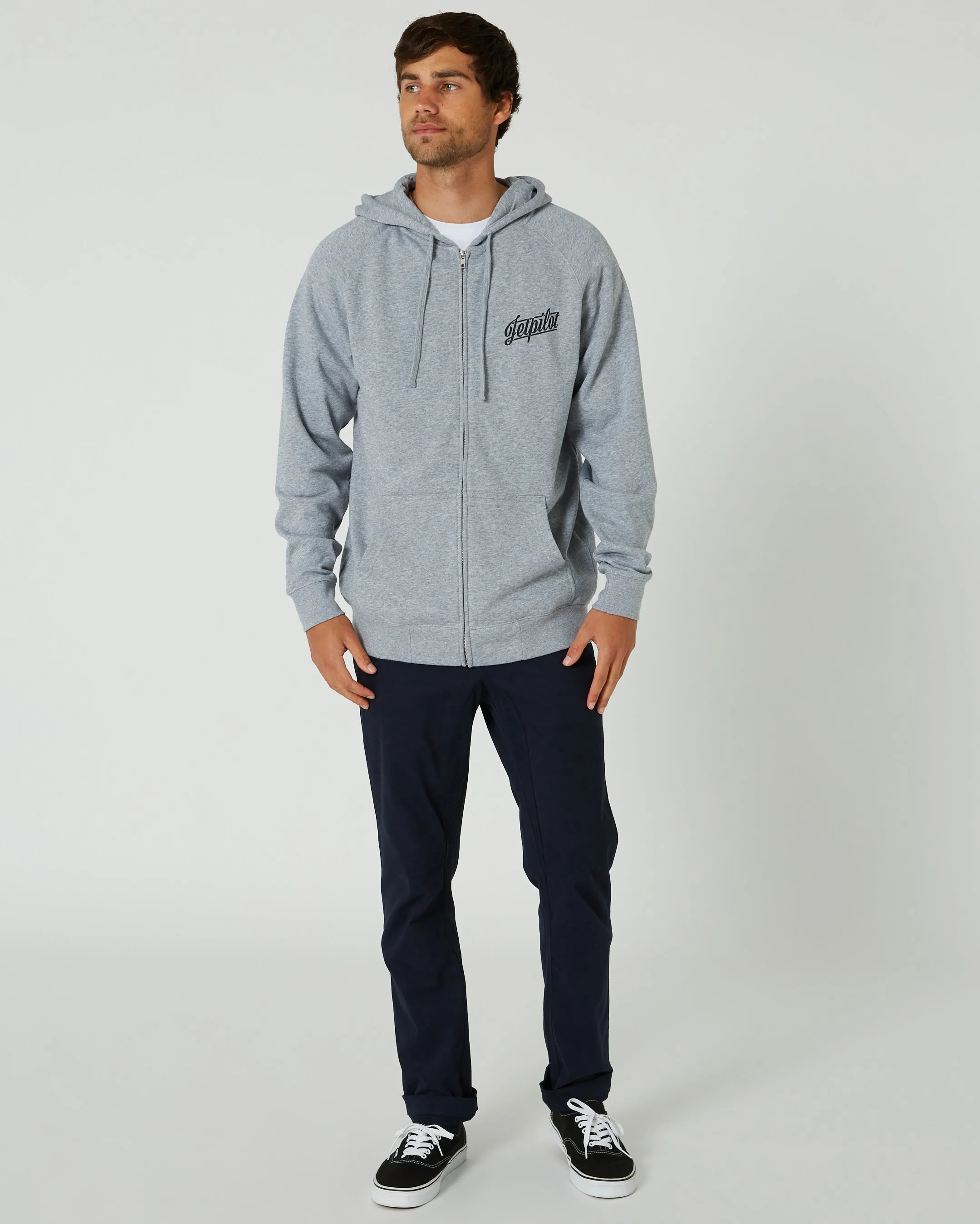 Jetpilot Friday Mens Zip-Up Hoodie - Heather