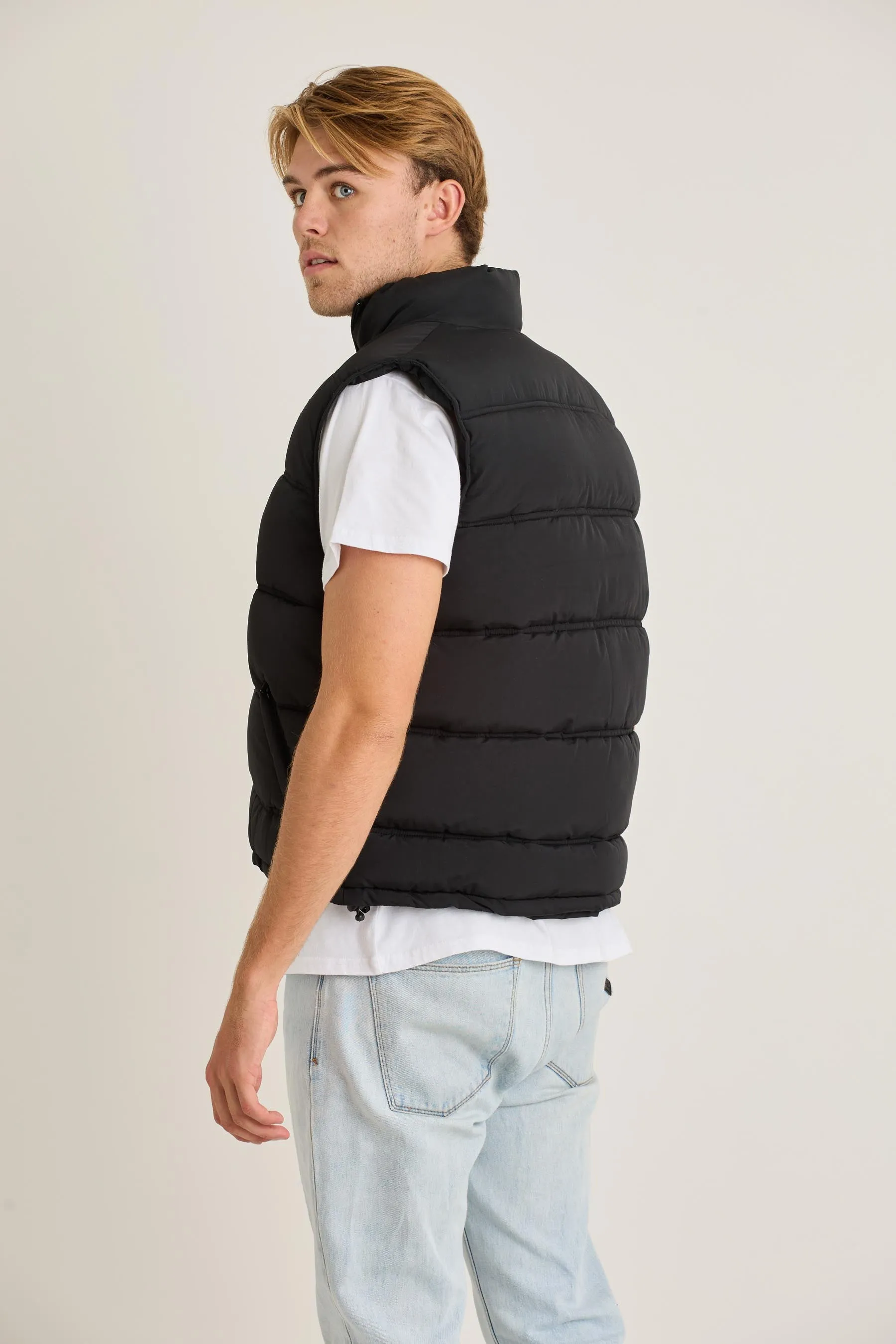 Jetpilot Zip Up Mens Vest - Black