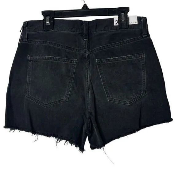 Joe’s Womens Overdrive Black Cut Off Raw Hems Shorts Jeans 100% cotton  New