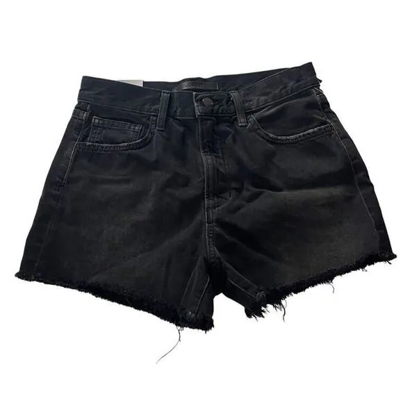 Joe’s Womens Overdrive Black Cut Off Raw Hems Shorts Jeans 100% cotton  New