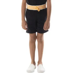 Kid's Logo Tape Eko Shorts, Black/Orange/White