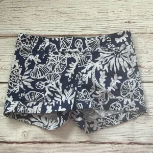 Lilly Pulitzer Barclay Shorts in Under the Sea Shells Navy/White Sz 0