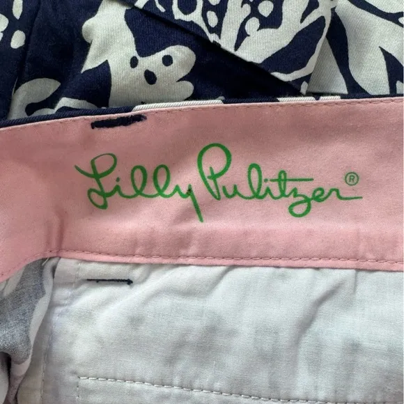 Lilly Pulitzer Barclay Shorts in Under the Sea Shells Navy/White Sz 0