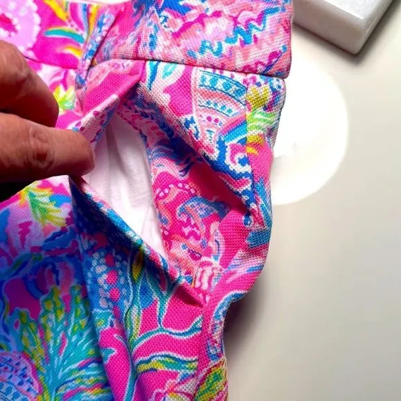 Lilly Pulitzer Callahan Knit Shorts Pink Isle Shell Me Something Good 5&quot;