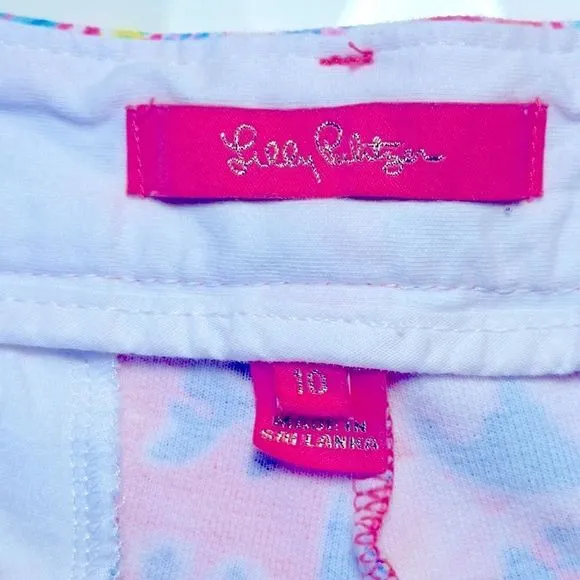 Lilly Pulitzer Callahan Knit Shorts Pink Isle Shell Me Something Good 5&quot;