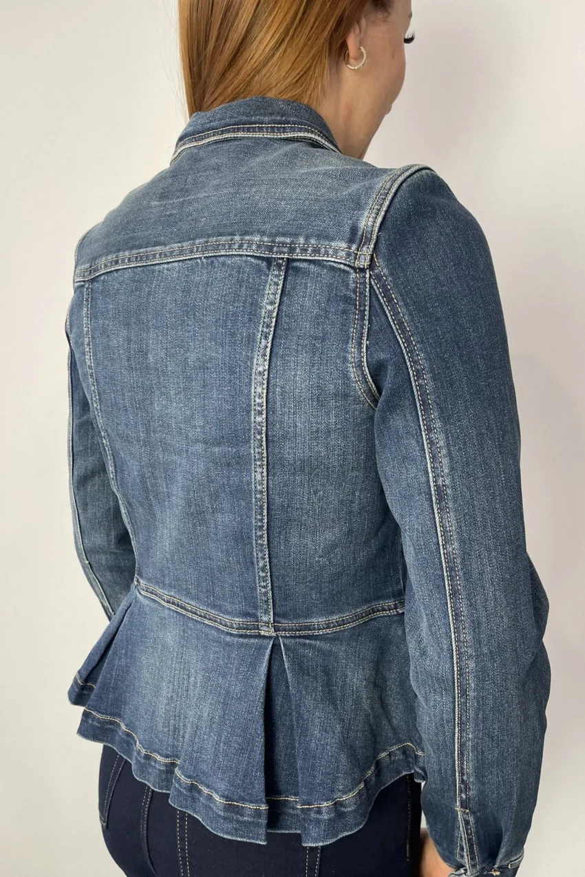 Liverpool Peplum Denim Jacket 23" Hps Eco