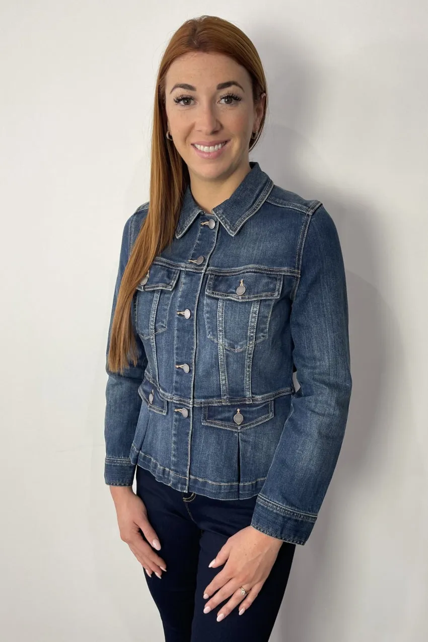 Liverpool Peplum Denim Jacket 23" Hps Eco