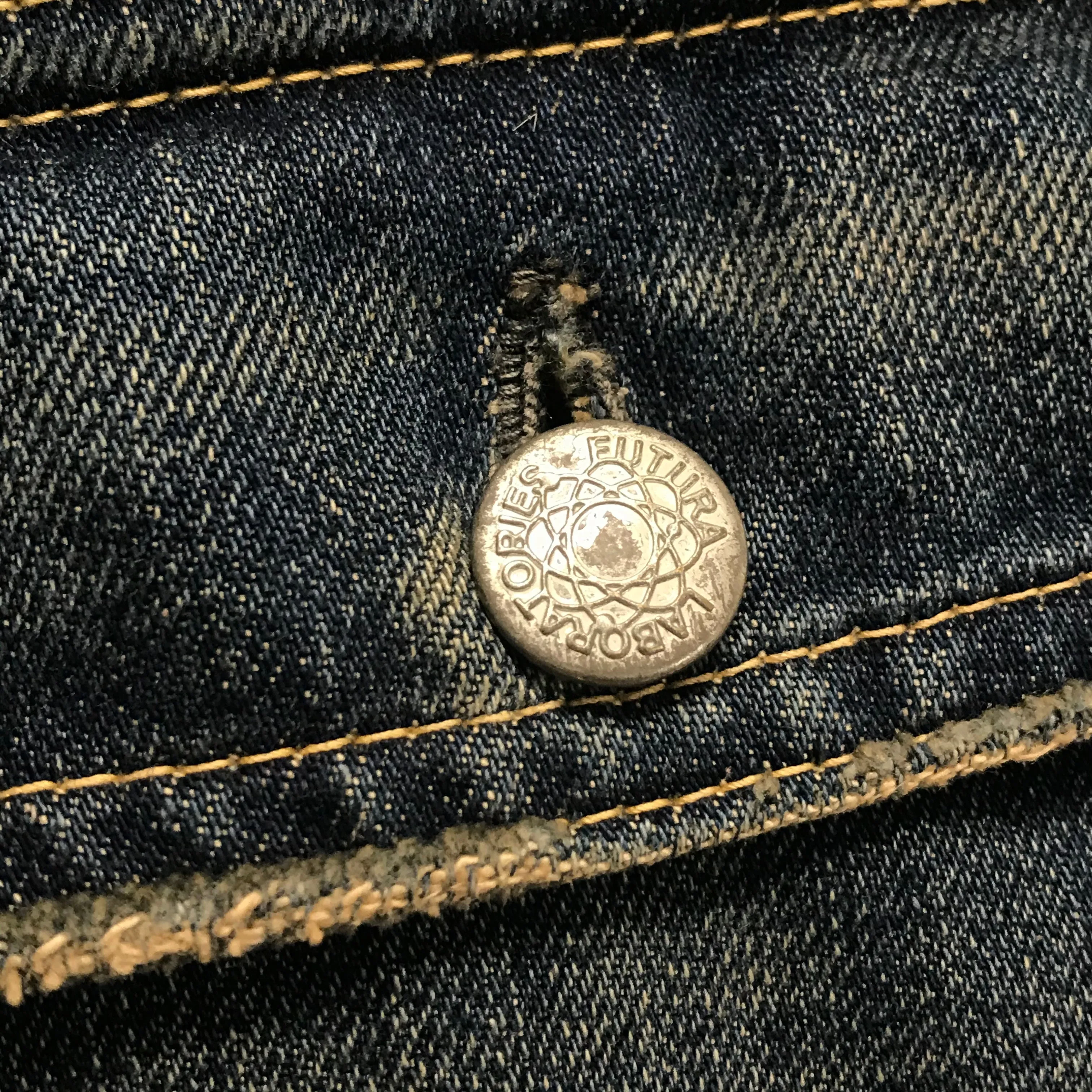 [M] Futura Laboratories Distressed Denim Jacket Indigo