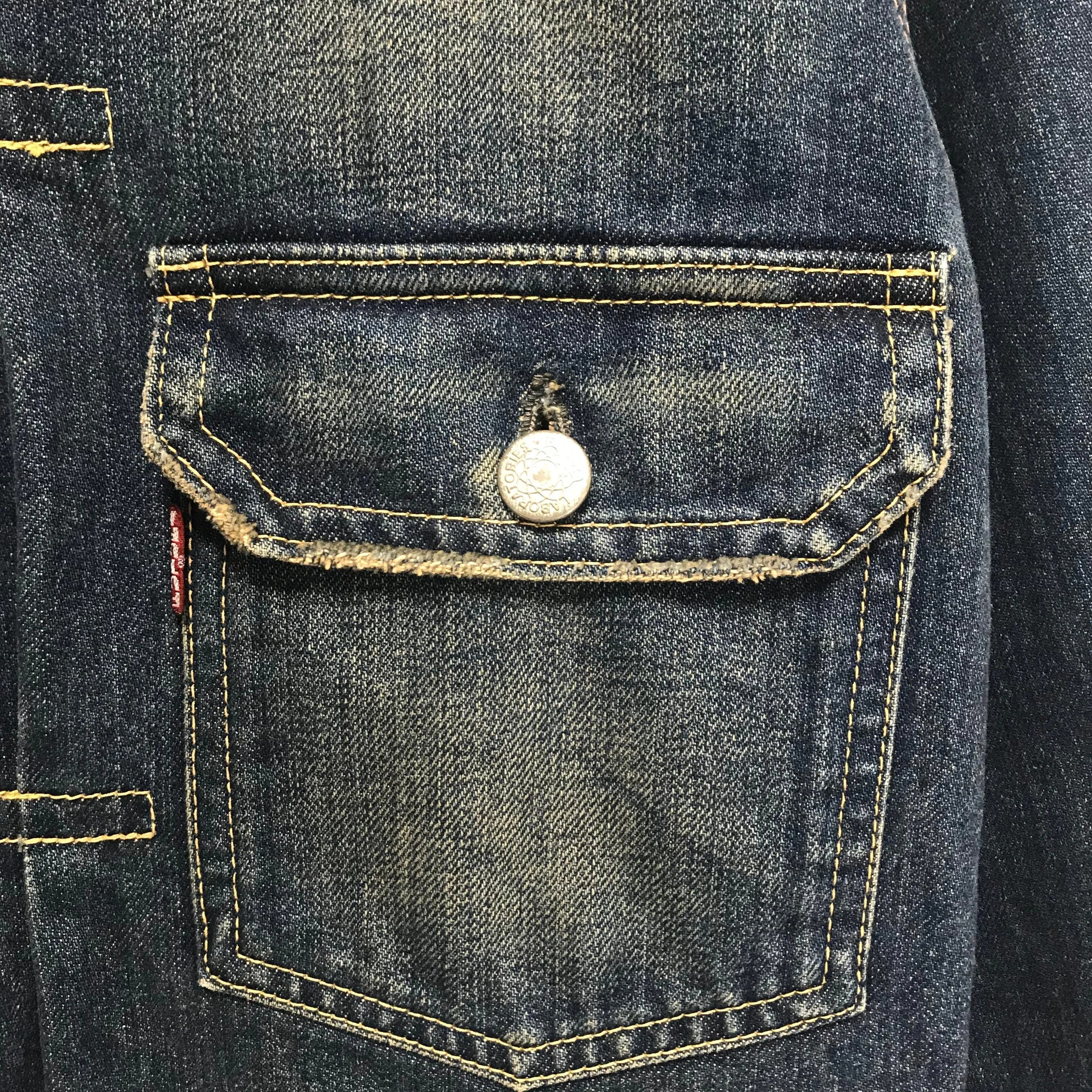 [M] Futura Laboratories Distressed Denim Jacket Indigo