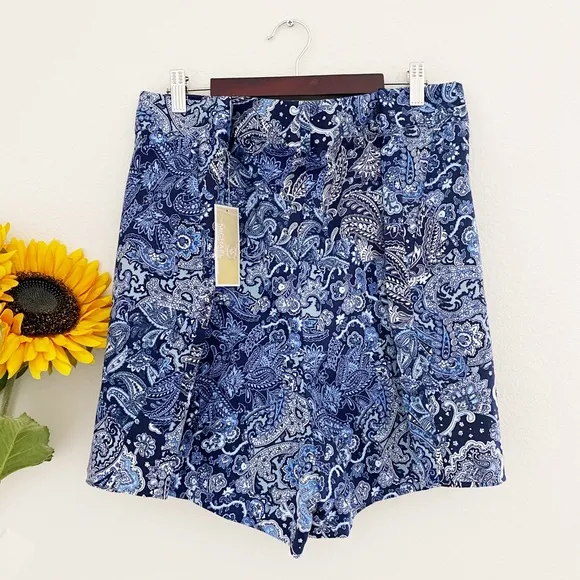 MICHAEL Michael Kors True Navy Paisley Printed Shorts