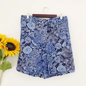 MICHAEL Michael Kors True Navy Paisley Printed Shorts