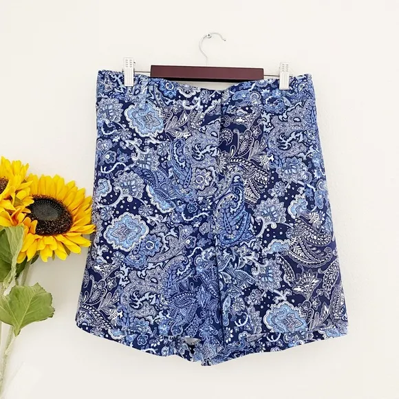 MICHAEL Michael Kors True Navy Paisley Printed Shorts