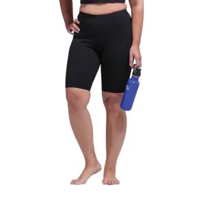 NEW ON THE PLUS SIDE plus size solid cotton lycra bike shorts in black