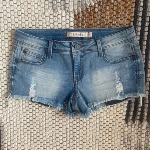 NWOT Pistola Blue Distressed Raw Hem Cutoff Denim Mini Shorts Size Small NEW