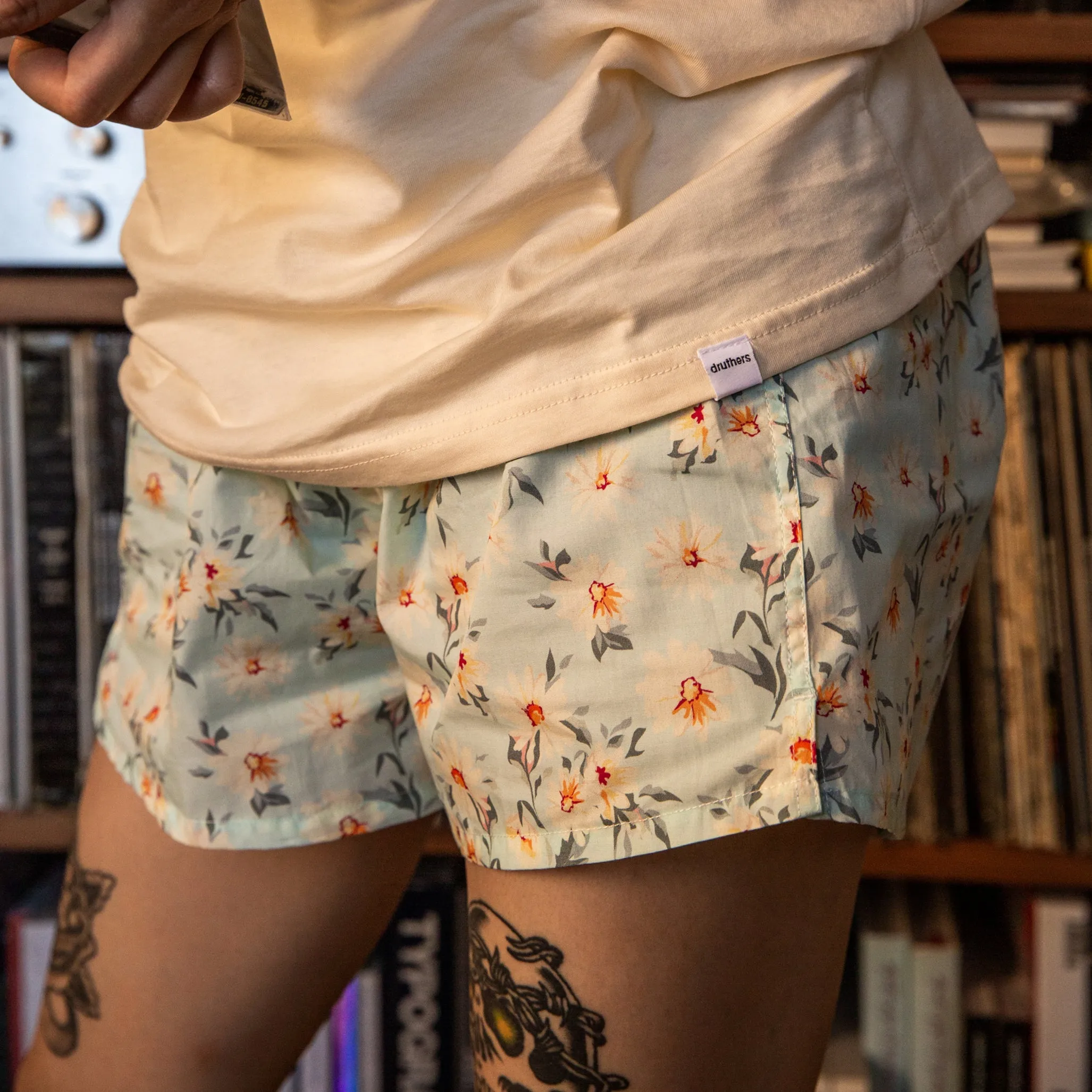 Organic Cotton Daisy Boxer Shorts