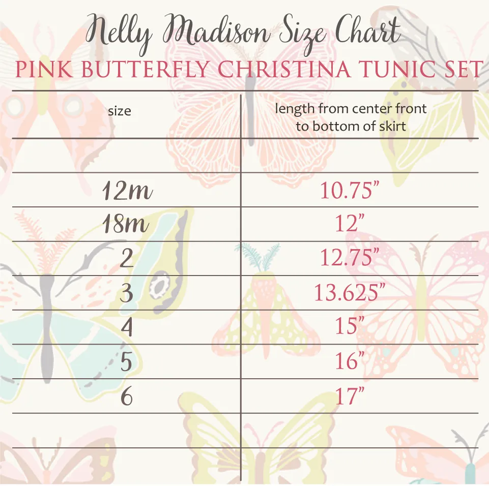 Pink Butterfly Tunic Set