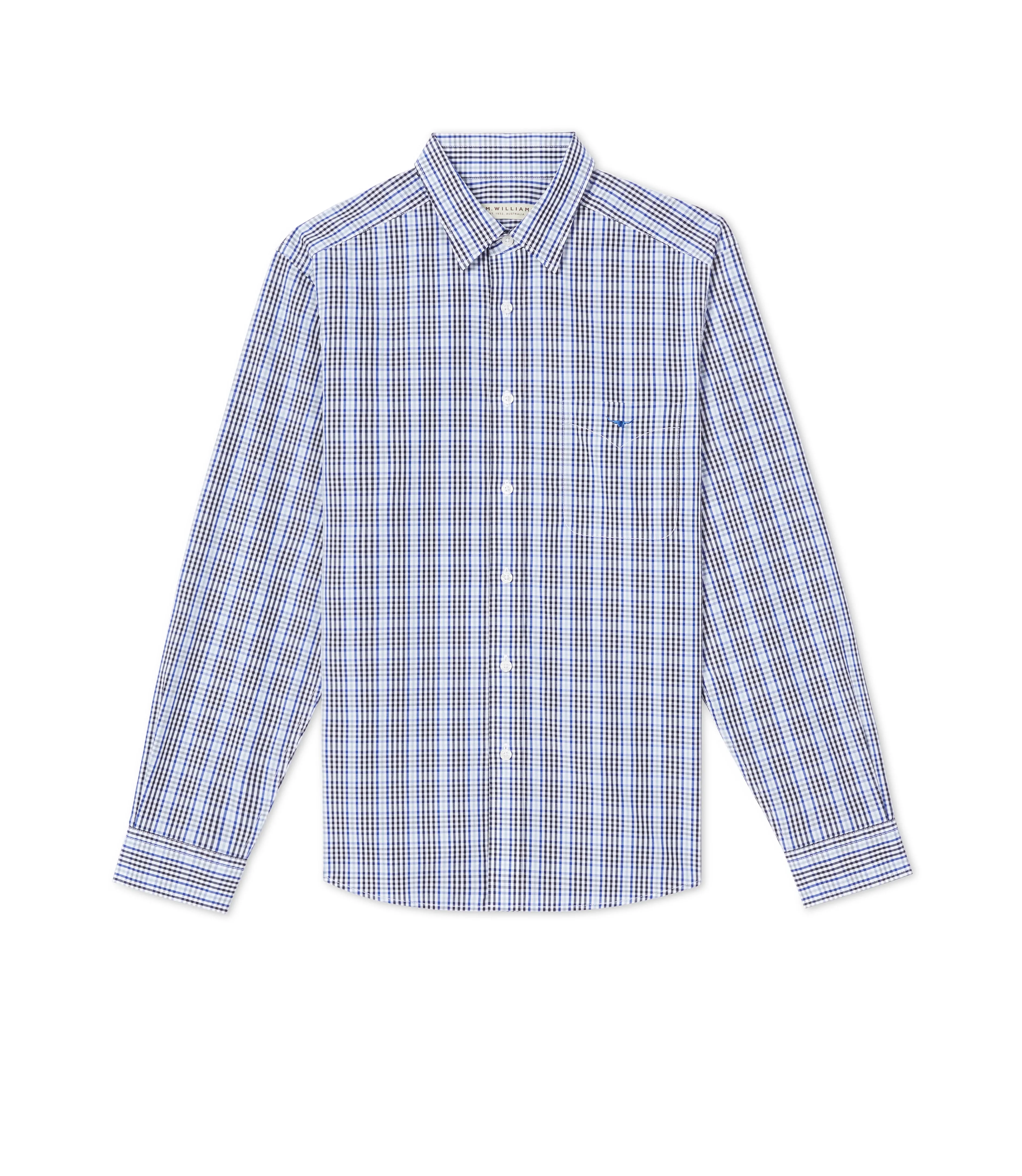 R.M. Williams Collins Shirt - Navy/Blue/White