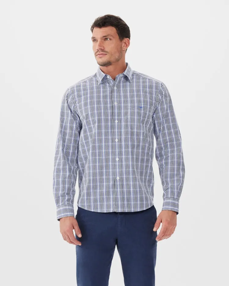 R.M. Williams Collins Shirt - Navy/Blue/White