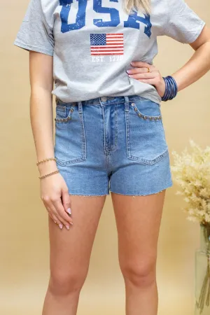 Rock & Roll Studs Shorts