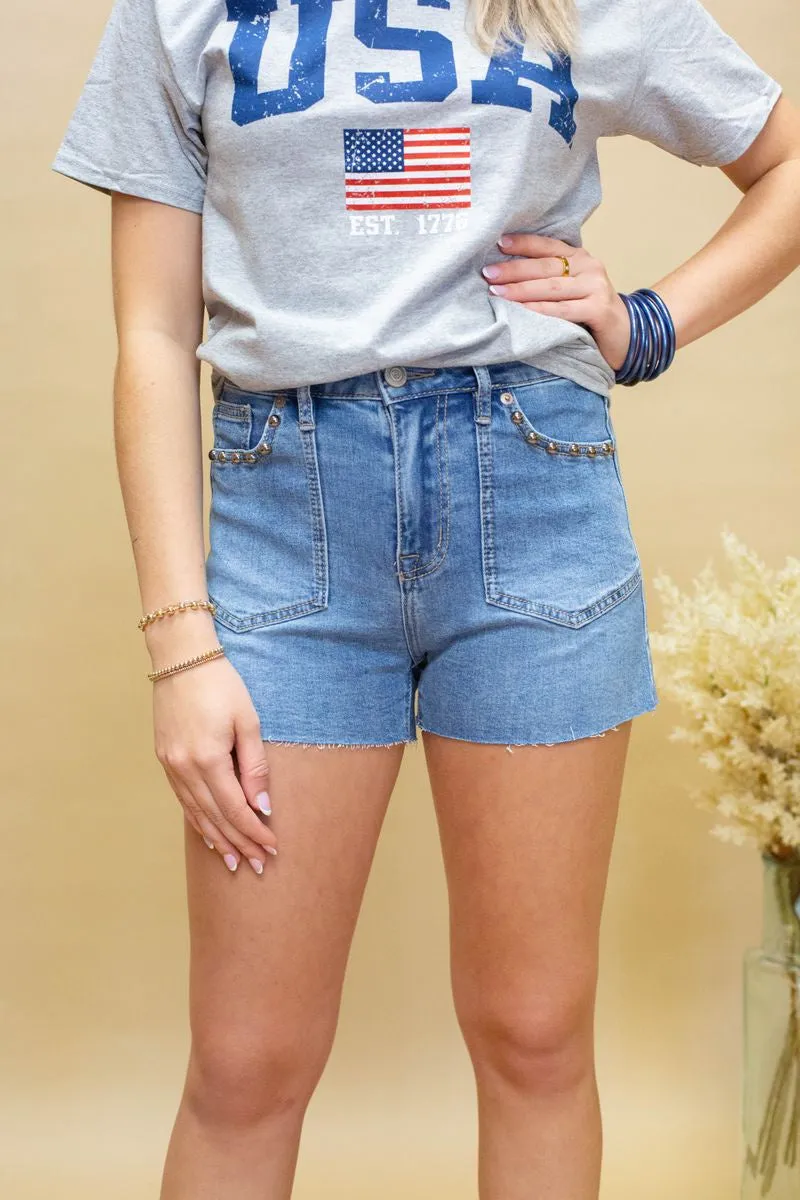 Rock & Roll Studs Shorts