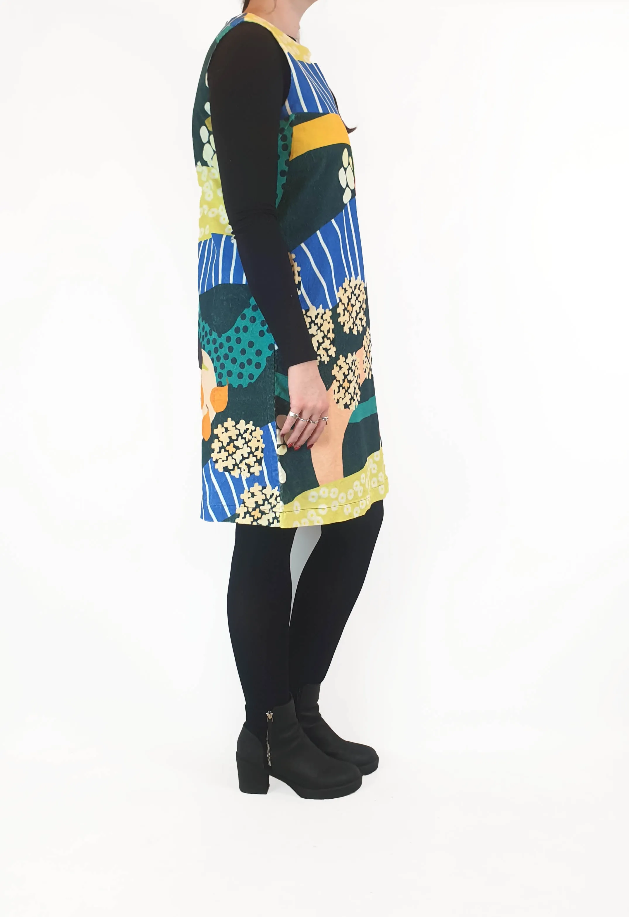 Seagrass Designs colourful cord dress size 14