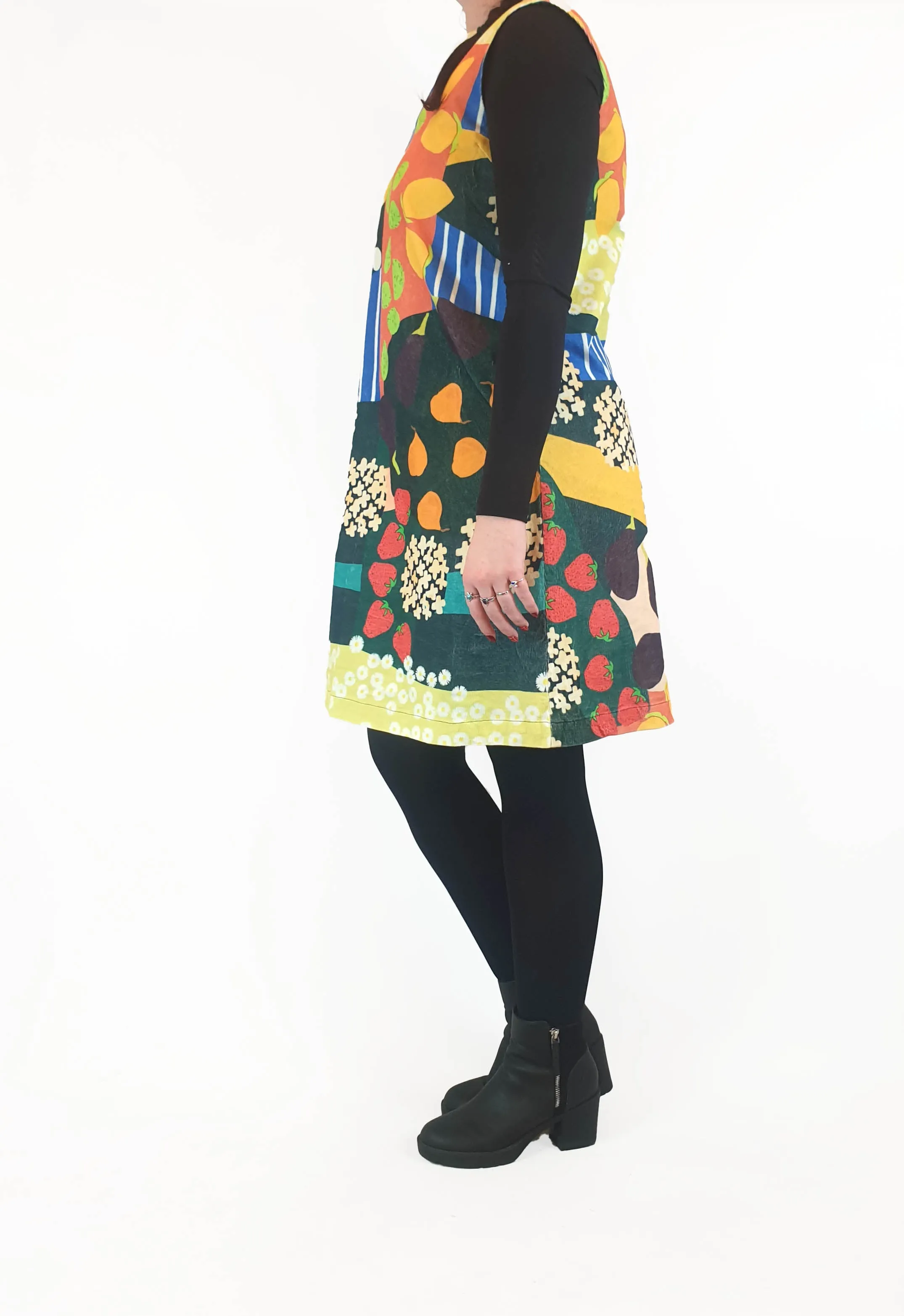 Seagrass Designs colourful cord dress size 14