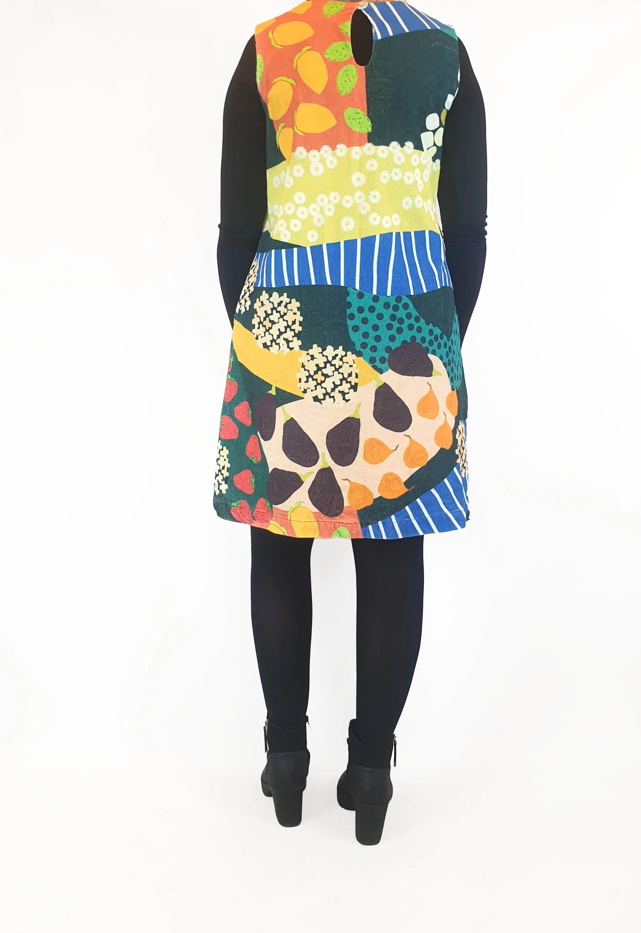 Seagrass Designs colourful cord dress size 14