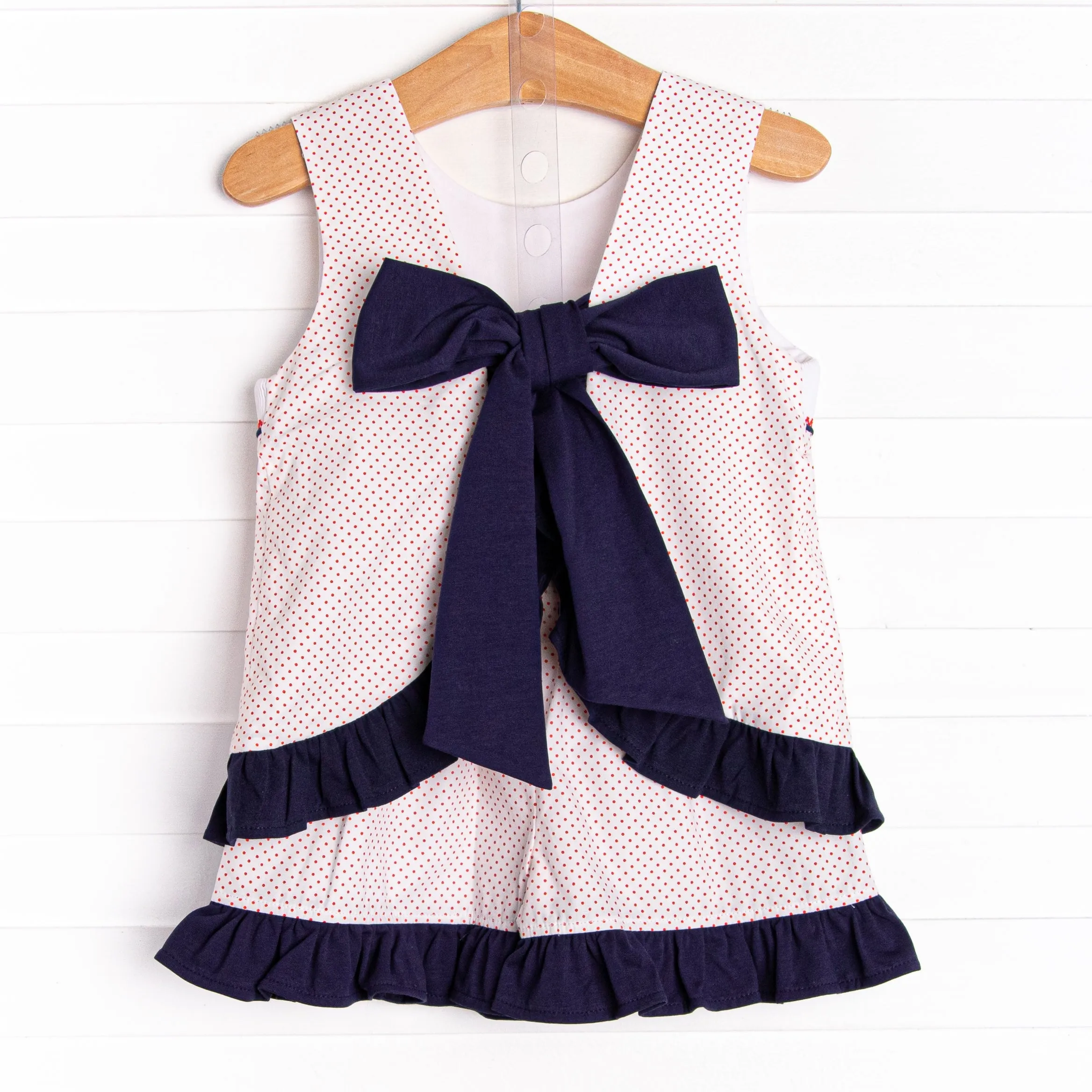 Sweet Freedom Smocked Short Set, Red