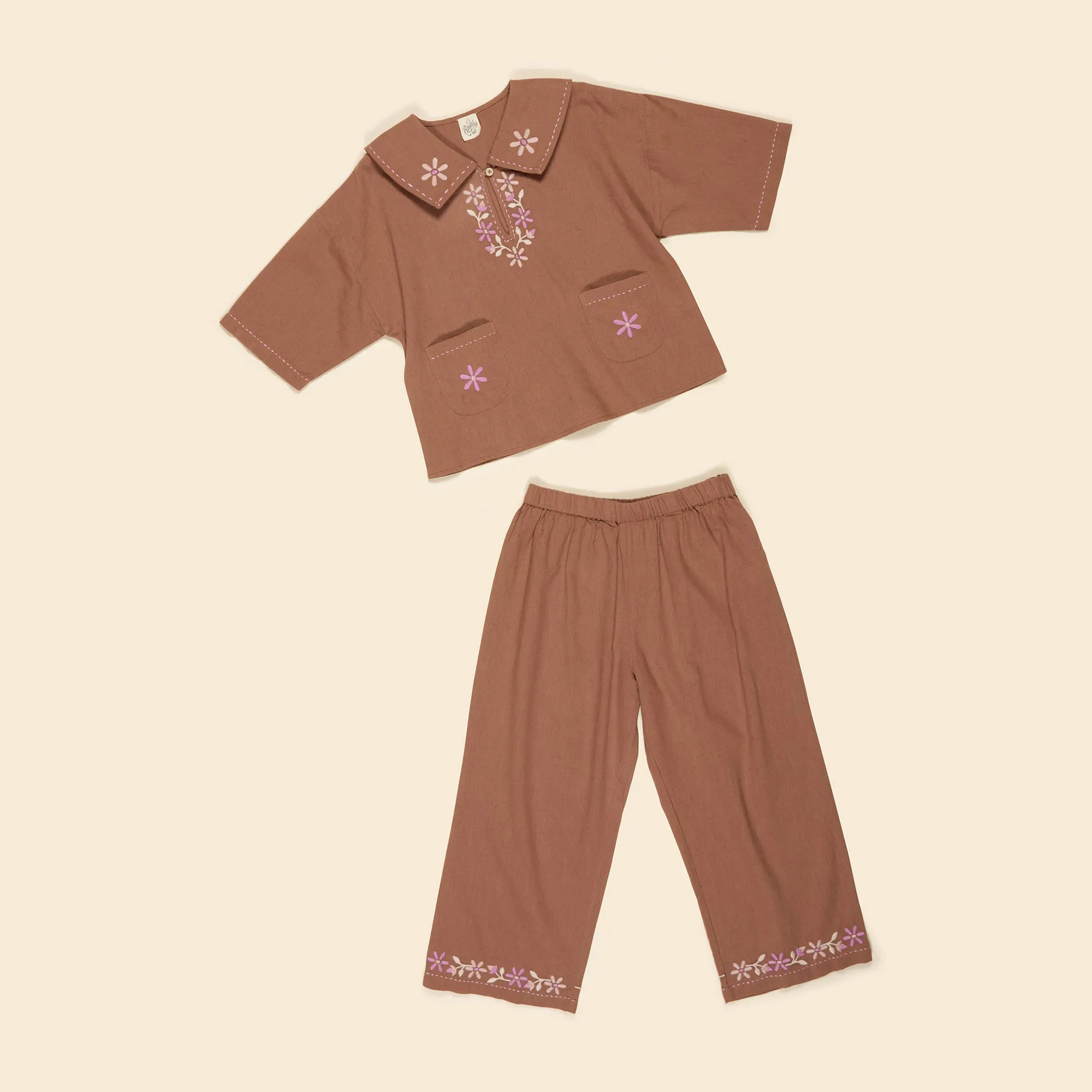 Tahlia Trouser Set - Dark Fawn