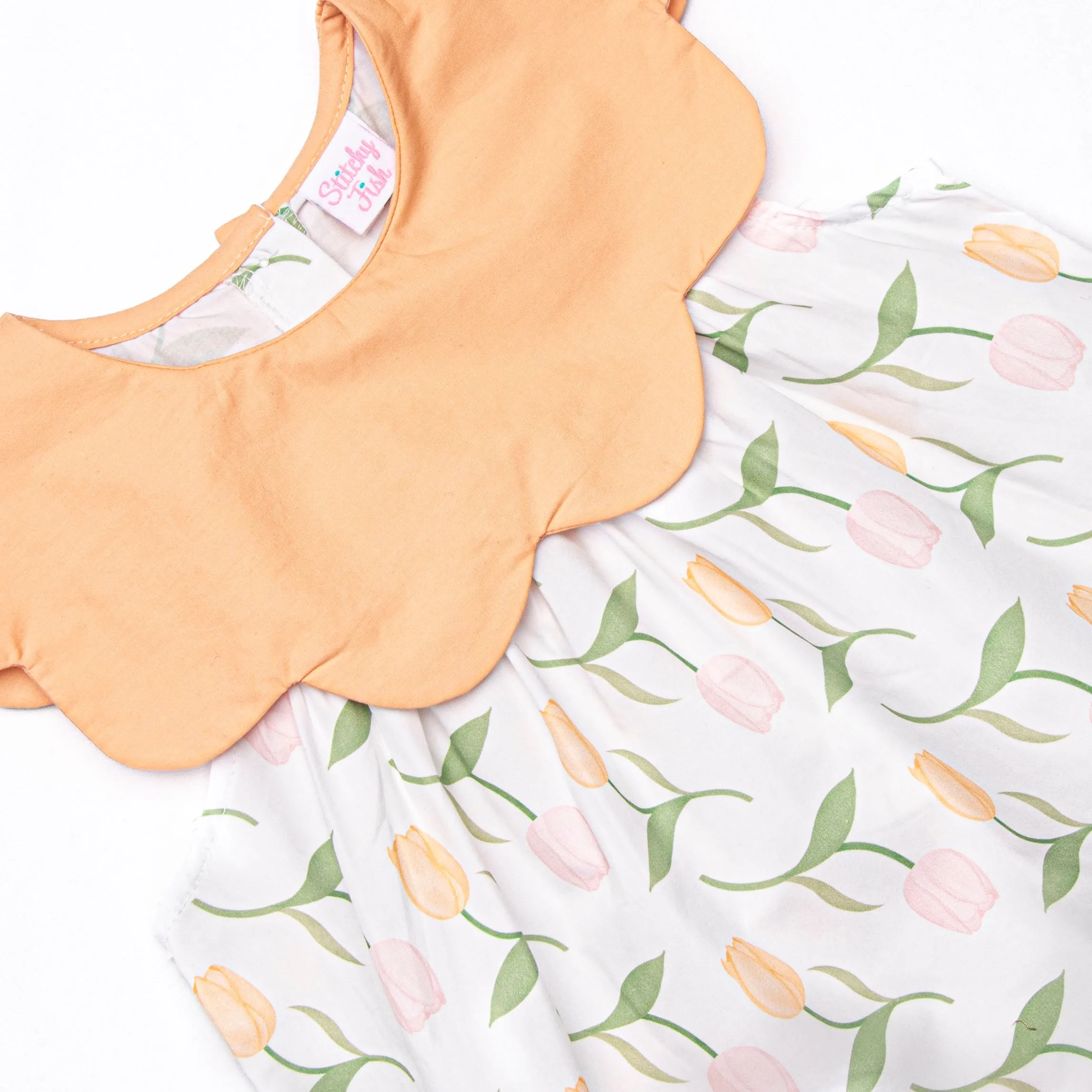 Tangled Tulips Short Set, Orange