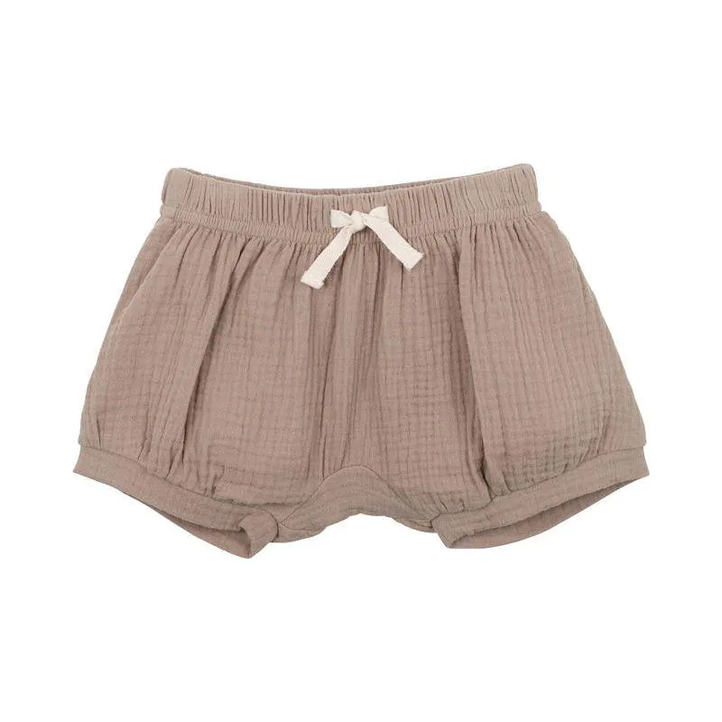 Taupe Crinkle Shorts
