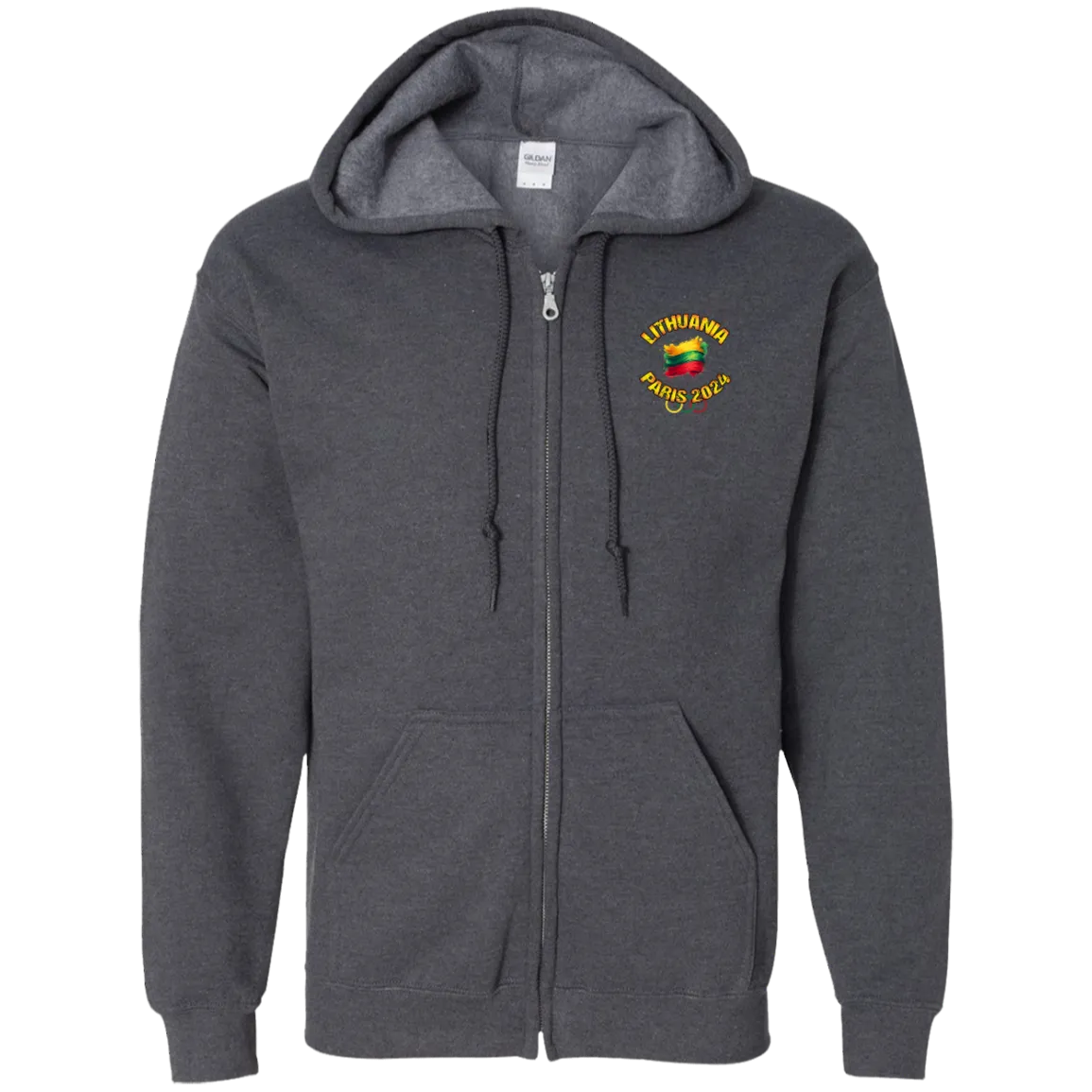 Team Lithuania 2024 Olympics - Men/Women Unisex Comfort Full-Zip Hoodie